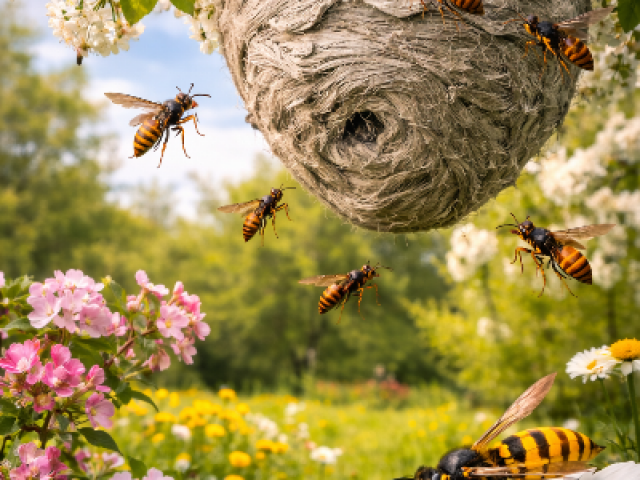 Printemps : éliminez les nids de guêpes et frelons efficacement