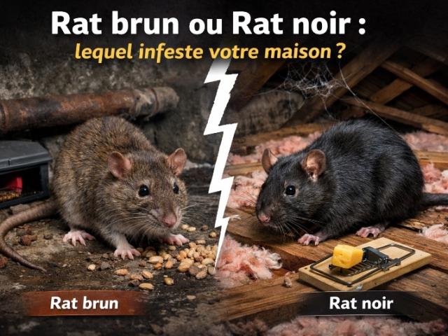 Différences rat brun rat noir et solutions de dératisation